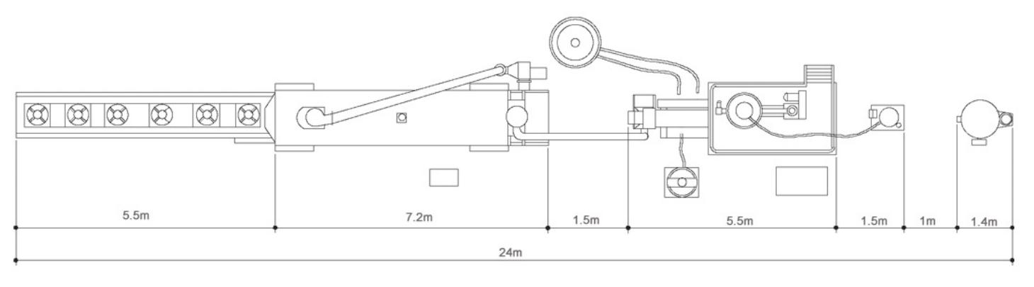 Schematic diagram of production line